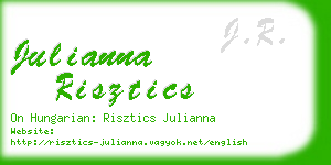 julianna risztics business card